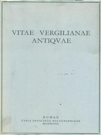 Vitae vergilianae antiquae  - Libro Ist. Poligrafico dello Stato 1997, Classici greci e latini | Libraccio.it