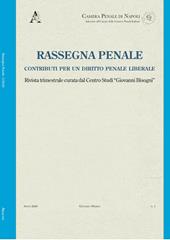 Rassegna penale. Contributi per un diritto penale liberale (2020). Vol. 1
