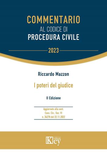 I poteri del giudice - Riccardo Mazzon - Libro Key Editore 2023 | Libraccio.it