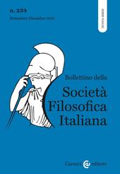 Bollettino della società filosofica italiana. Nuova serie (2021). Vol. 3