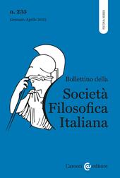Bollettino della società filosofica italiana. Nuova serie (2022). Vol. 1