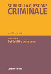 Studi sulla questione criminale (2022). Vol. 3
