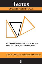 Textus. English studies in Italy (2023). Vol. 2: Resisting power in India today: voices, texts, and discourses