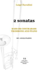 2 Sonatas. Bass or Contrabass, trombone and piano. Spartito