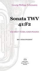Sonata TWV 41:F2. Eb or F tuba and piano. Spartito