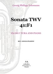 Sonata TWV 41:F1. Eb or F tuba and piano. Spartito
