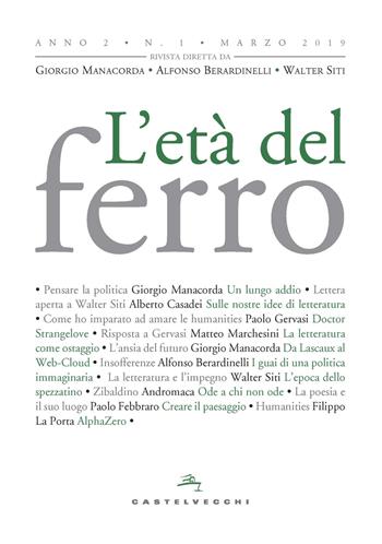 L'età del ferro (2019). Vol. 1  - Libro Castelvecchi 2019 | Libraccio.it