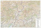 Trentino-Alto Adige/Sudtirol. Carta stradale della regione 1:250.000 (carta murale stesa cm 96 x 67 cm)