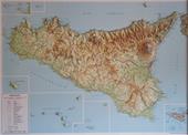 Sicilia 1:350.000 (carta in rilievo con cornice)