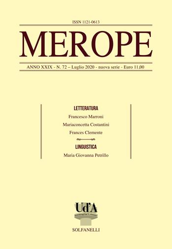 Merope. Vol. 72: Letteratura-linguistica  - Libro Solfanelli 2020 | Libraccio.it