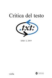 Critica del testo (2019). Vol. 22\2