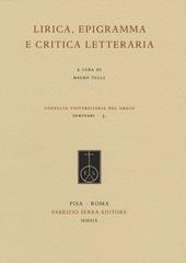 Lirica, epigramma e critica letteraria