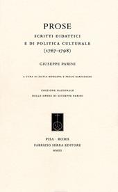 Prose. Scritti didattici e di politica culturale (1767-1798)