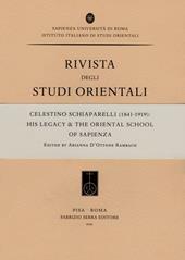 Celestino Schiaparelli (1841-1919): His Legacy & the Oriental School of Sapienza