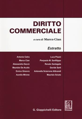 Diritto commerciale. Estratto  - Libro Giappichelli 2014 | Libraccio.it