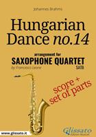   Hungarian Dance no.14 - Saxophone Quartet Score & Parts