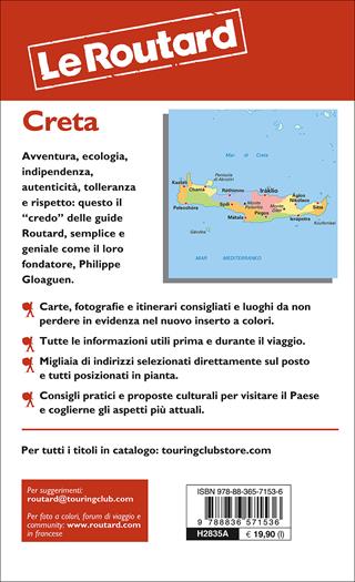 Creta  - Libro Touring Il Viaggiatore 2017, Guide Routard | Libraccio.it