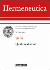 Hermeneutica. Annuario di filosofia e teologia (2014). Quale realismo?