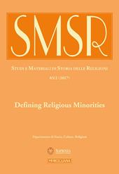 SMSR. Studi e materiali di storia delle religioni (2017). Vol. 2: Defining religious minorities
