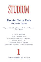 Studium (2018). Vol. 1: Uomini, terre, fede. Per Xenio Toscani.