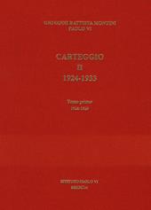 Carteggio. 1924-1933. Vol. 2\1: 1924-1925.