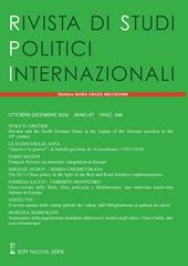 Rivista di studi politici internazionali (2020). Vol. 4