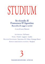 Studium (2022). Vol. 3: In ricordo di Francesco D'Agostino. Raccolta di saggi e scritti.