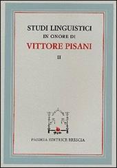 Studi linguistici in onore di Vittore Pisani