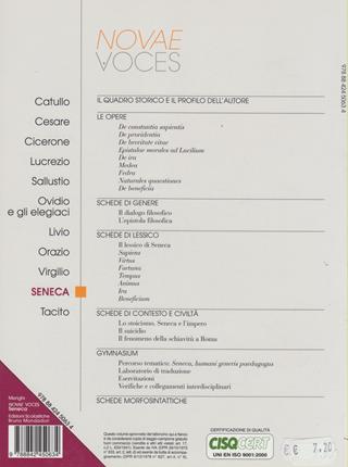 Novae voces. Seneca. - Martino Menghi, Massimo Gori - Libro Edizioni Scolastiche Bruno Mondadori 2007 | Libraccio.it