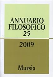 Annuario filosofico 2009. Vol. 25