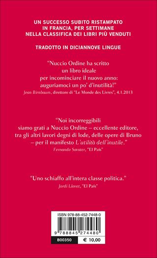 L'utilità dell'inutile. Manifesto - Nuccio Ordine - Libro Bompiani 2013 | Libraccio.it