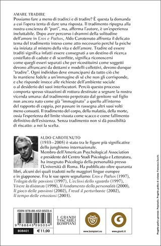Amare tradire - Aldo Carotenuto - Libro Bompiani 2017, Tascabili. Saggi | Libraccio.it