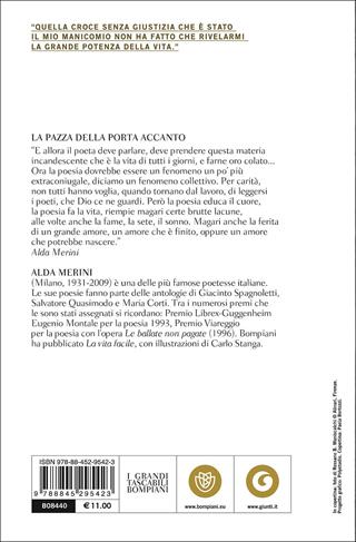 La pazza della porta accanto - Alda Merini - Libro Bompiani 2017, Tascabili | Libraccio.it