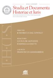 Studia et documenta historiae et iuris (2018). Vol. 84