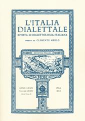 L'Italia dialettale. Rivista di dialettologia italiana. Vol. 74