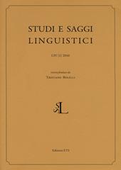 Studi e saggi linguistici (2016). Vol. 1