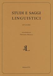 Studi e saggi linguistici (2016). Vol. 2