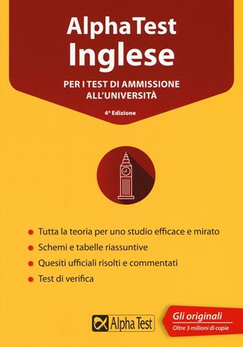 Alpha Test inglese. Per i test di ammissione all'università  - Libro Alpha Test 2016, TestUniversitari | Libraccio.it