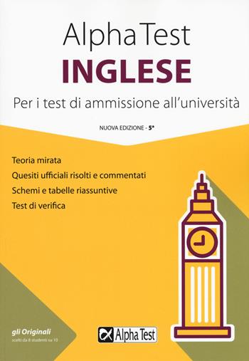 Alpha Test inglese. Per i test di ammissione all'università - Francesca Desiderio, Raffaella Reale - Libro Alpha Test 2019, TestUniversitari | Libraccio.it