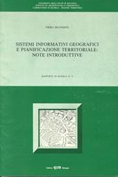Sistemi informativi geografici e pianificazione territoriale: note introduttive