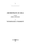 Archestrato di Gela. Vol. 1: Testimonianze e frammenti.