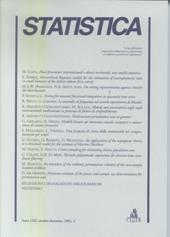 Rivista «Statistica». Anno 62, 2002. Vol. 4