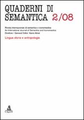 Quaderni di semantica (2009). Vol. 2