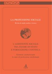 La professione sociale (2009). Vol. 38