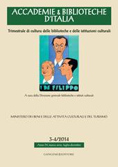 Accademie & biblioteche d'Italia (2014) vol. 3-4