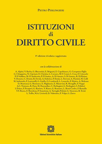 Istituzioni di diritto civile - Pietro Perlingieri - Libro Edizioni Scientifiche Italiane 2022, Manuali | Libraccio.it