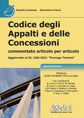 Codice degli appalti e delle concessioni - Claudio Contessa, Domenico Crocco - Libro DEI 2022, Prezzari per l'edilizia | Libraccio.it