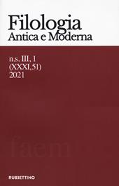 Filologia antica e moderna (2021). Vol. 51