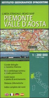Piemonte, Valle d'Aosta 1:200.000  - Libro De Agostini 2012, Carte stradali regionali d'Italia | Libraccio.it