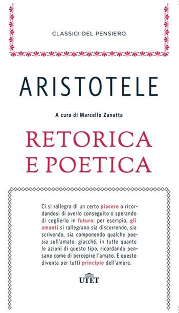 Retorica e poetica. Con e-book - Aristotele - Libro UTET 2015, Classici del pensiero | Libraccio.it
